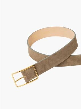 B-Low The Belt Suede Belt with Gold Buckle - Sage Green